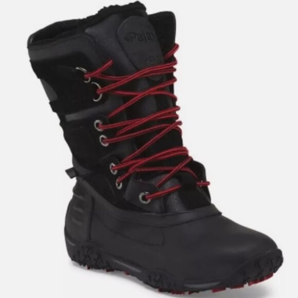 Pajar Black Winter Boots with Red Accents - Picture 2 of 13
